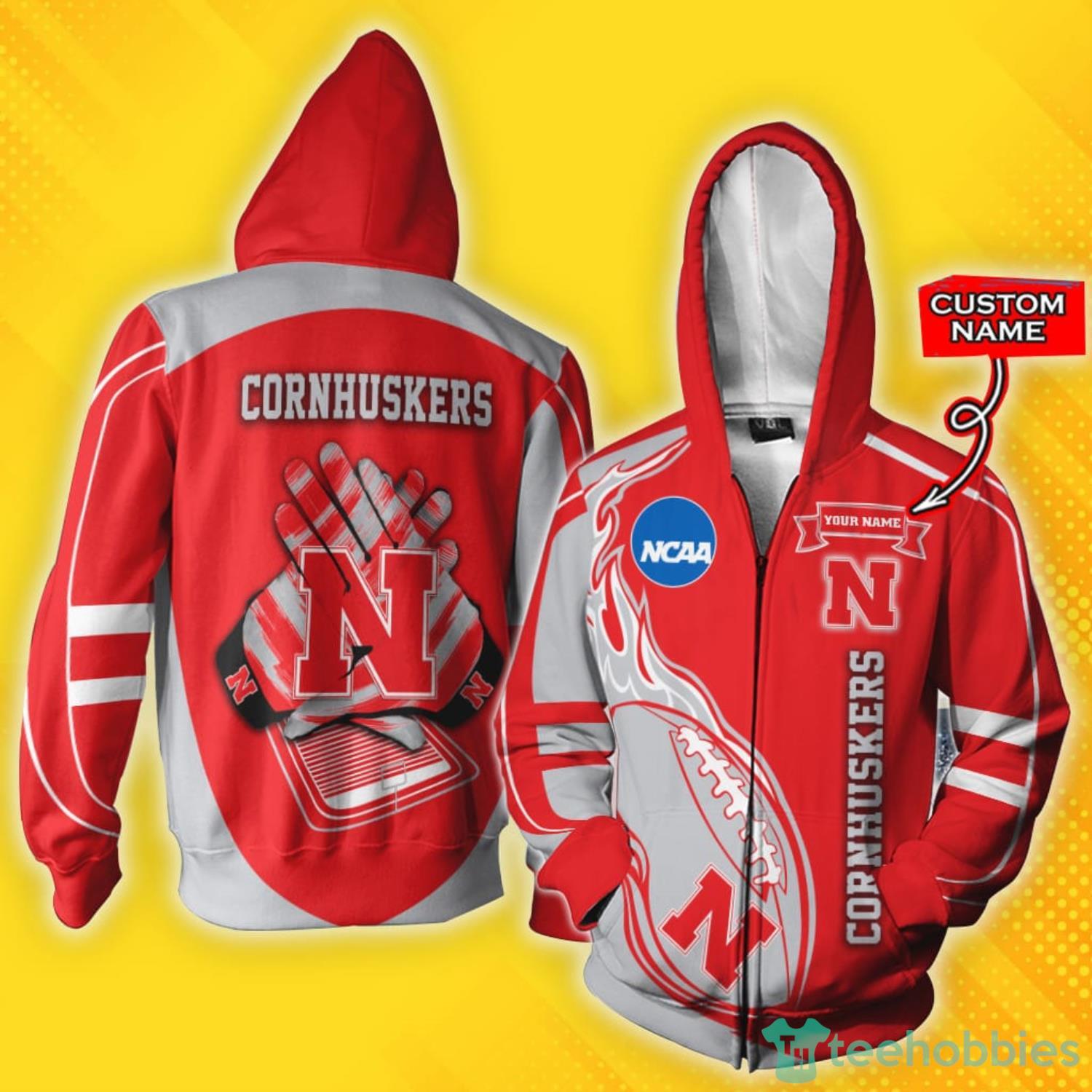 Nebraska Cornhuskers Custom Name 3D All Over Printed Shirt Product Photo 2 Nebraska Cornhuskers Custom Name 3D All Over Printed Shirt Product Photo 2