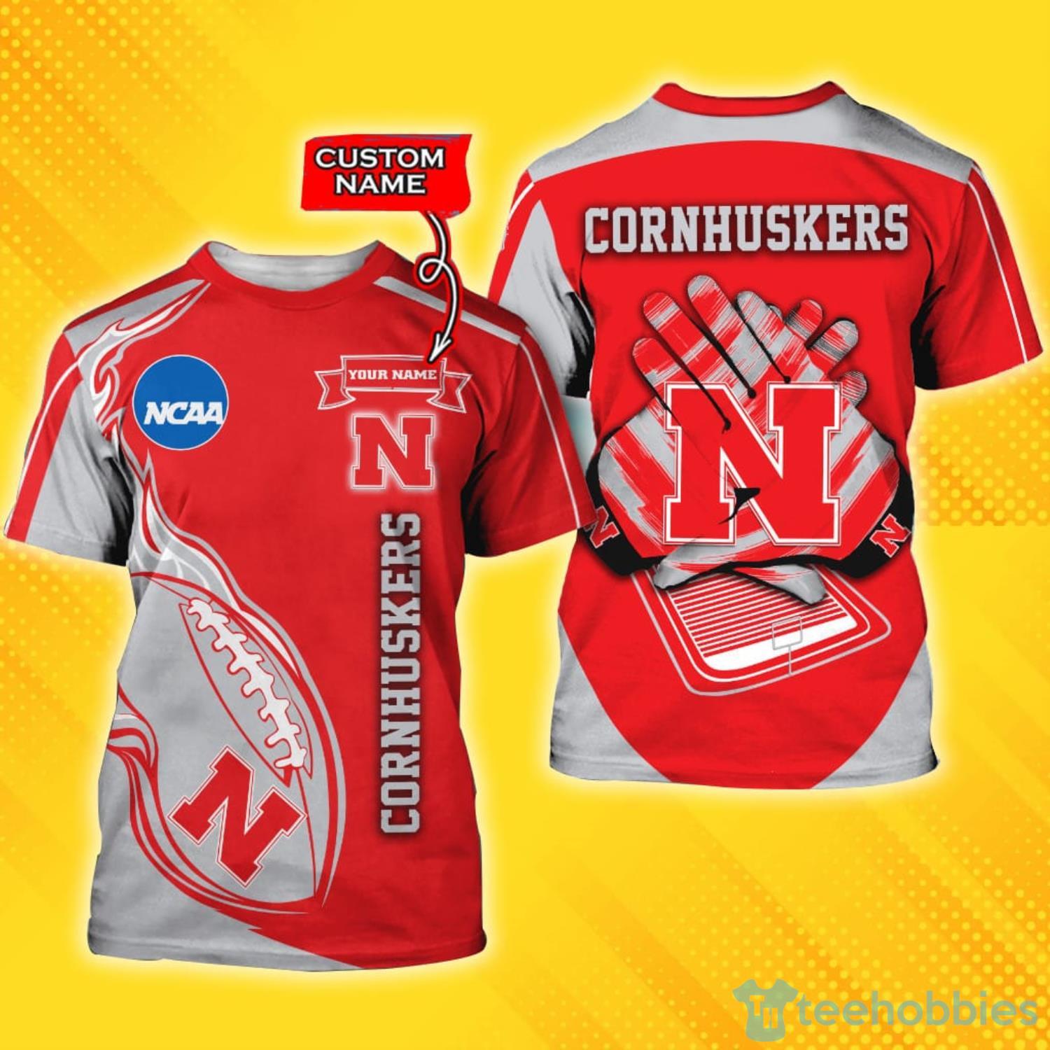 Nebraska Cornhuskers Custom Name 3D All Over Printed Shirt Product Photo 4 Nebraska Cornhuskers Custom Name 3D All Over Printed Shirt Product Photo 4