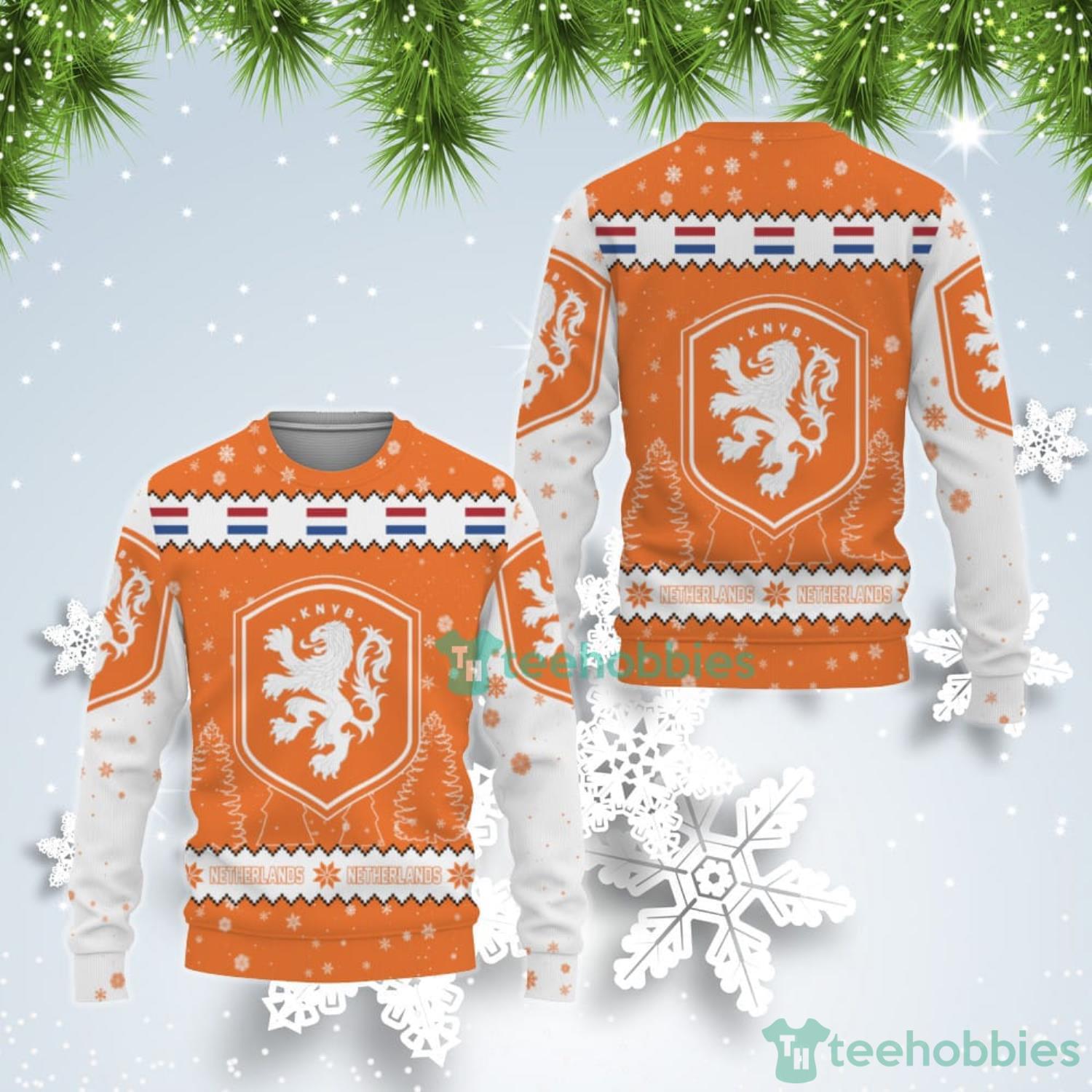 Netherlands National Soccer Team Qatar World Cup 2022 Winter Season Ugly Christmas Sweater Product Photo 1