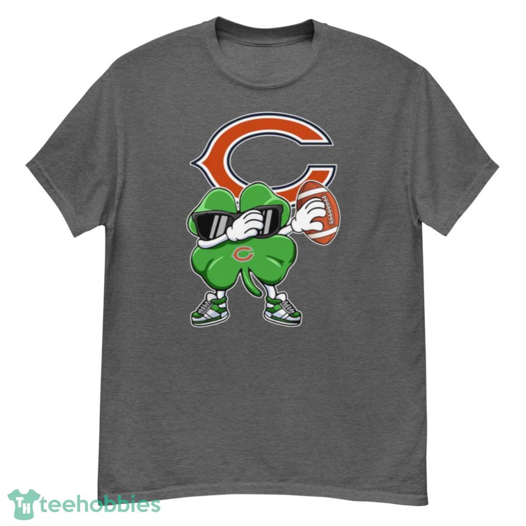 NFL Chicago Bears Football Dabbing Four Leaf Clover St. Patrick’s Day For Fans T Shirt Product Photo 1