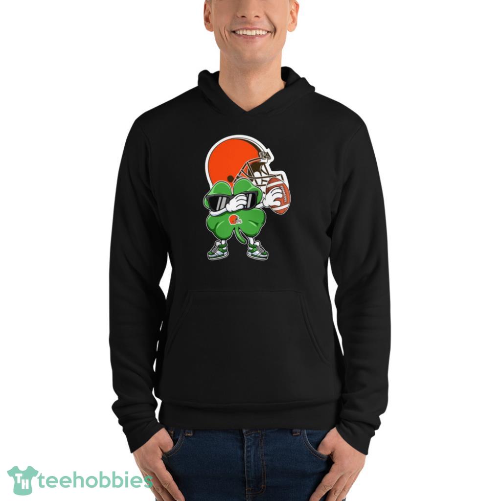 NFL Cleveland Browns Football Dabbing Four Leaf Clover St. Patrick’s Day For Fans T Shirt Product Photo 8 NFL Cleveland Browns Football Dabbing Four Leaf Clover St. Patrick’s Day For Fans T Shirt Product Photo 8