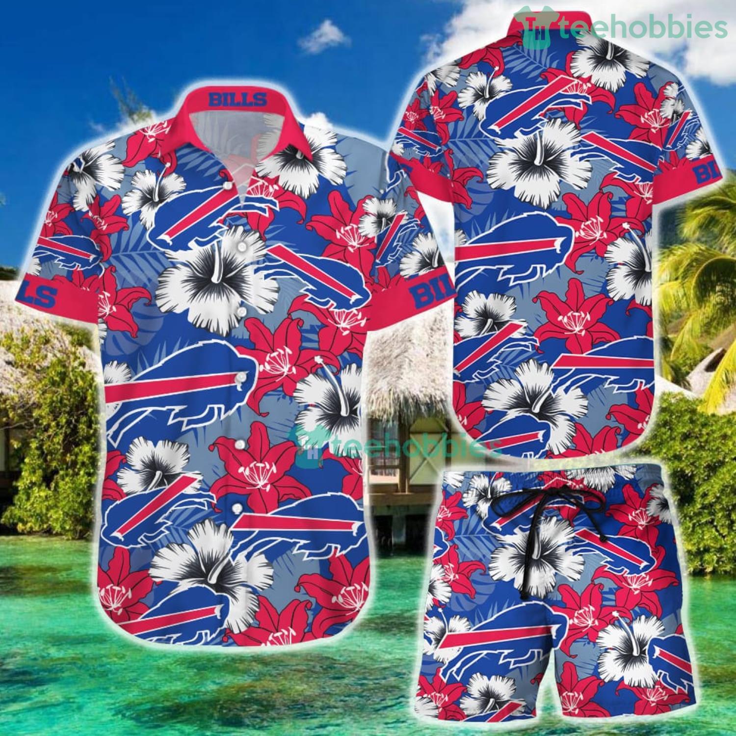 Nfl Football Tshirt Buffalo Bills Hawaiian Shirt And Short For Fans Product Photo 1