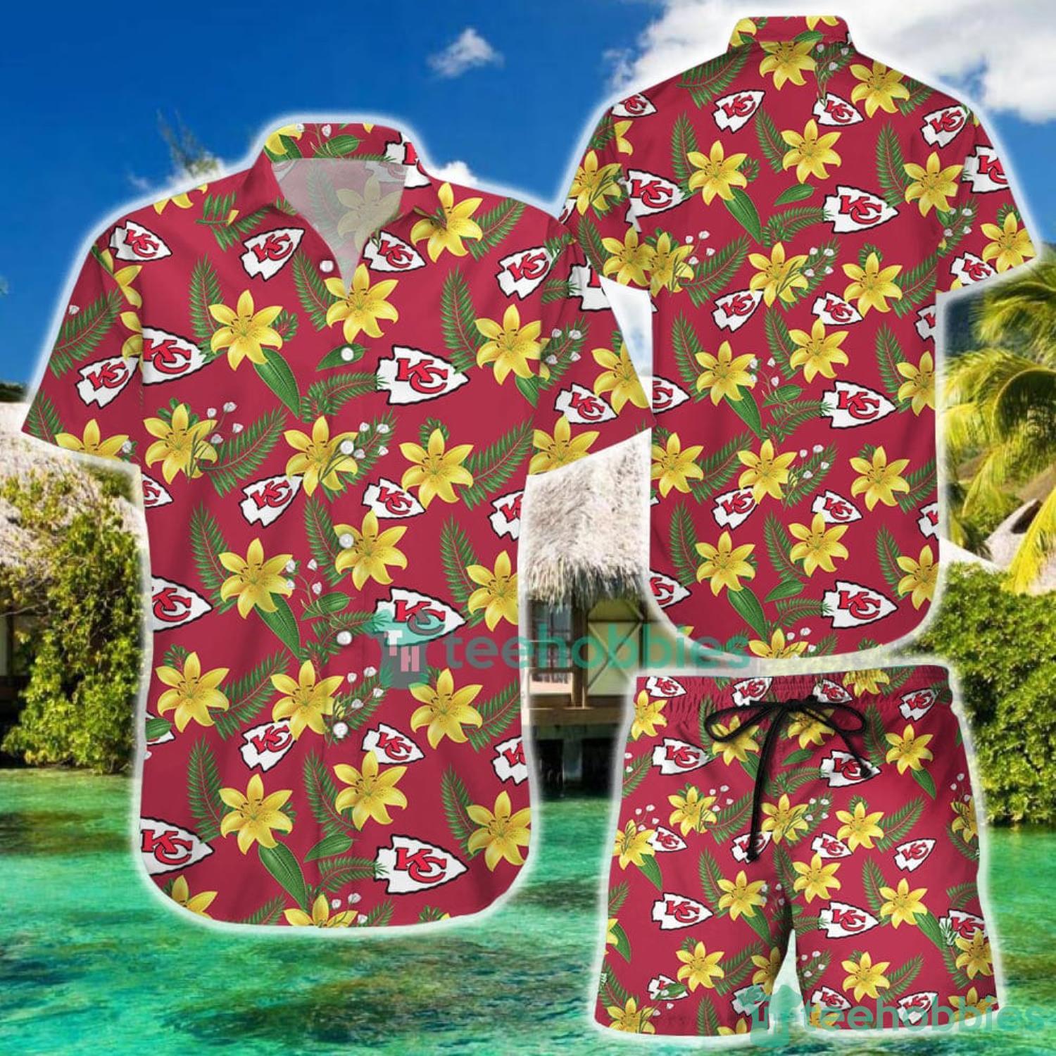 Chiefs Hawaiian Shirt Tropical Floral Football NFL Kansas City