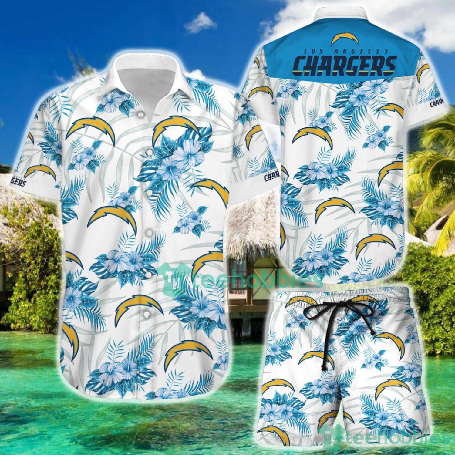 Nfl Los Angeles Chargers Hawaiian Shirt And Short Product Photo 1