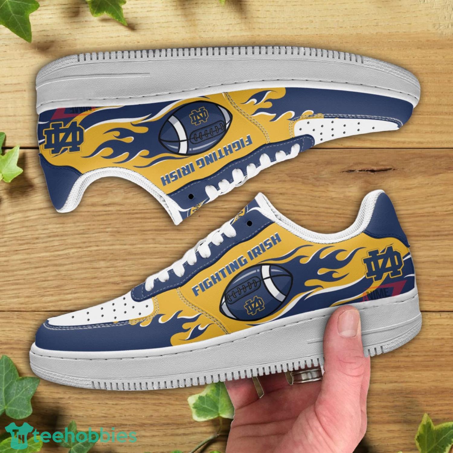 Notre Dame Fighting Irish NFL Yellow Navy Air Force Shoes Gift For Fans Product Photo 2 Notre Dame Fighting Irish NFL Yellow Navy Air Force Shoes Gift For Fans Product Photo 2