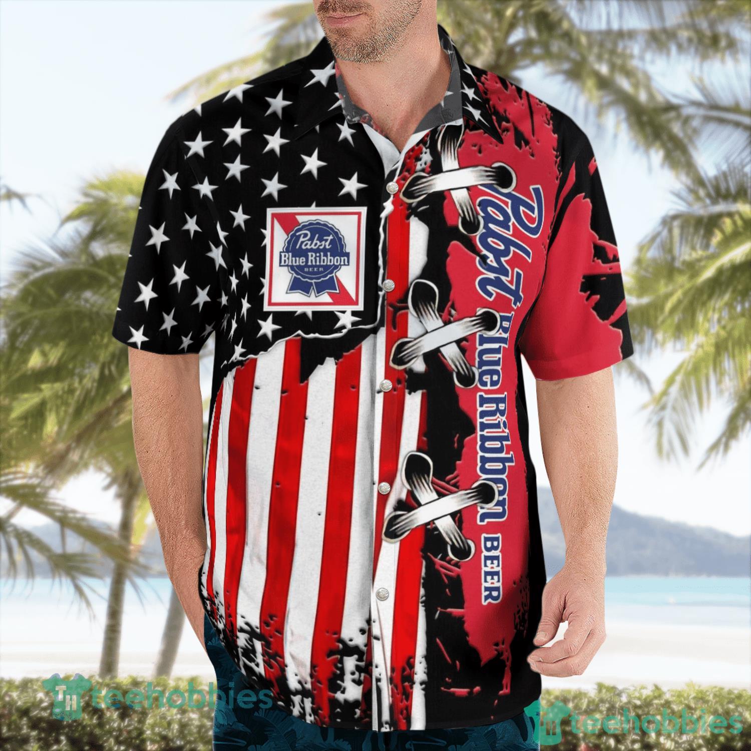 Pabst Blue Ribbon Hawaiian Shirt Beach Gift For Friend