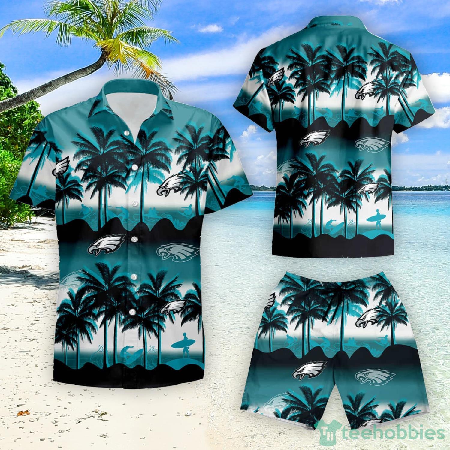 Philadelphia Eagles Hawaii Shirt Tropical Pattern Coconut Tree