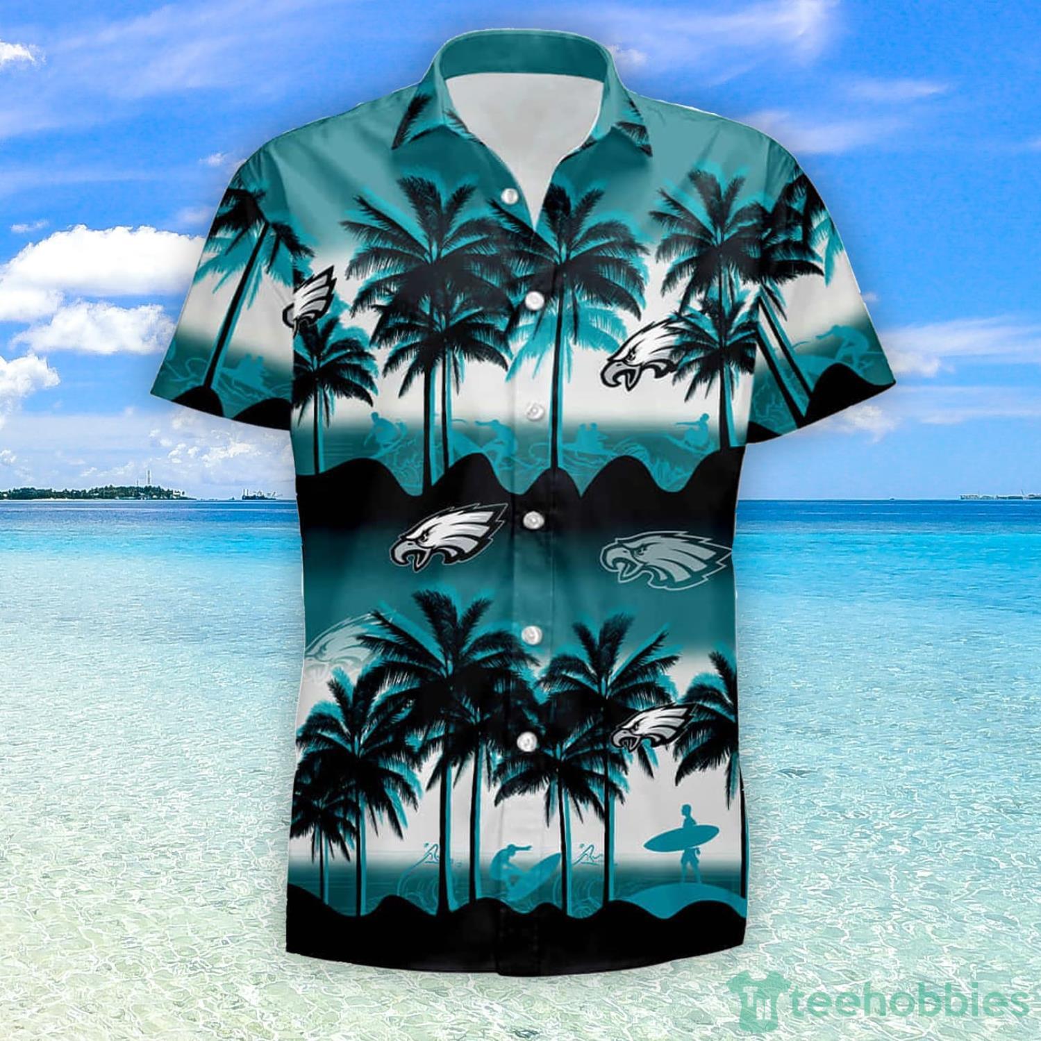 Philadelphia Eagles Hawaiian Shirt Logo Coconut Tree Philadelphia