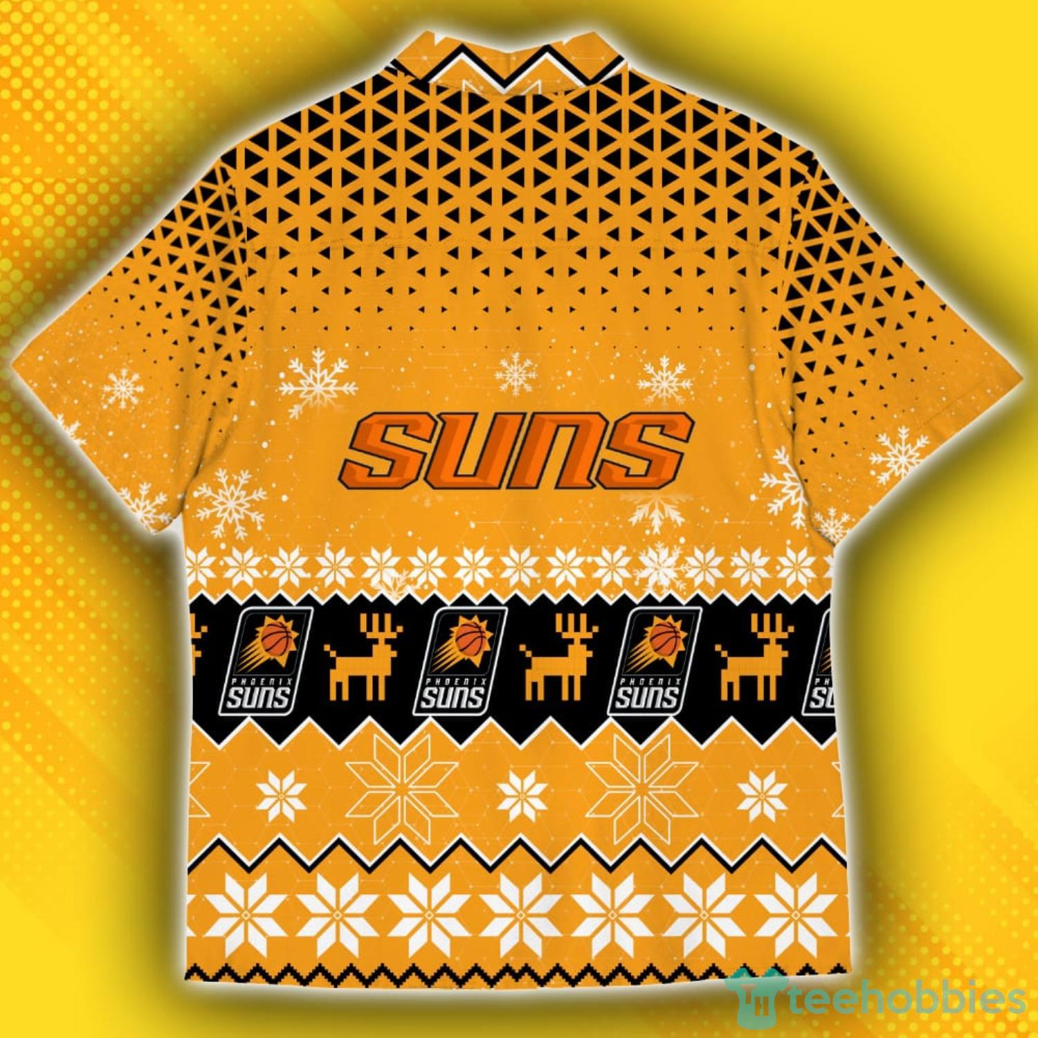 Phoenix Suns Snowflake Pattern Hawaiian Shirt Product Photo 3 Phoenix Suns Snowflake Pattern Hawaiian Shirt Product Photo 3