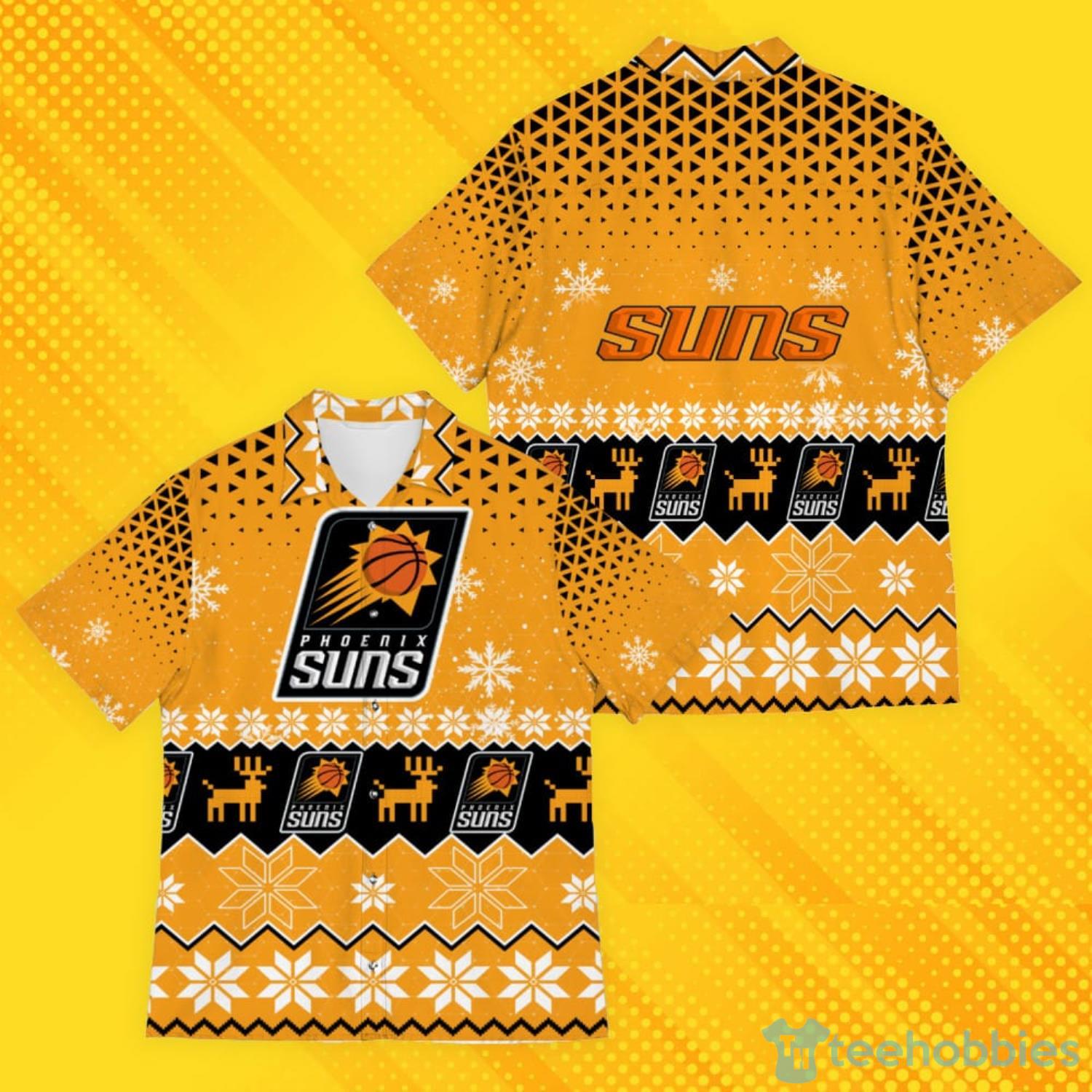 Phoenix Suns Snowflake Pattern Hawaiian Shirt Product Photo 4 Phoenix Suns Snowflake Pattern Hawaiian Shirt Product Photo 4