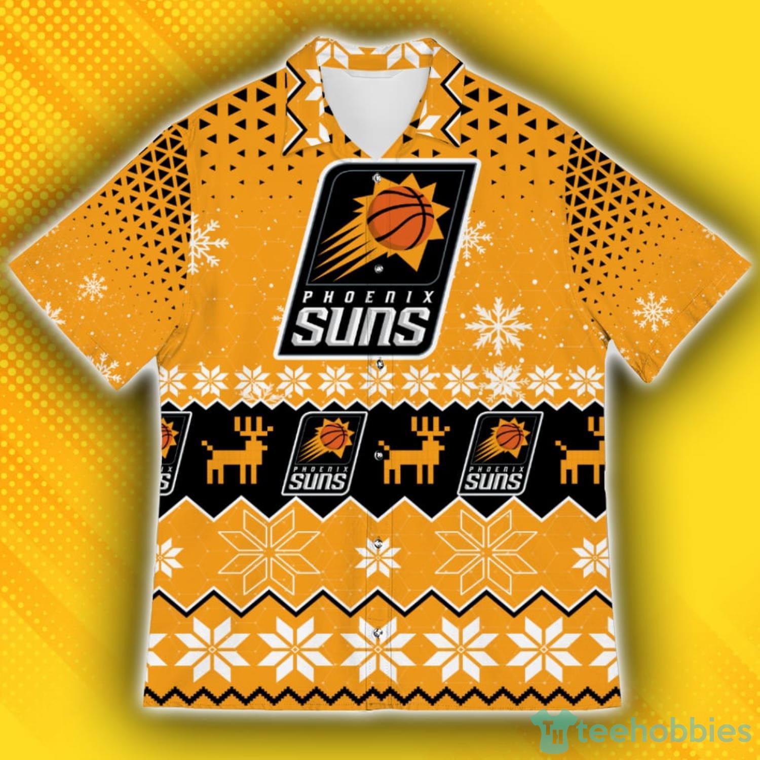 Phoenix Suns Snowflake Pattern Hawaiian Shirt Product Photo 5 Phoenix Suns Snowflake Pattern Hawaiian Shirt Product Photo 5