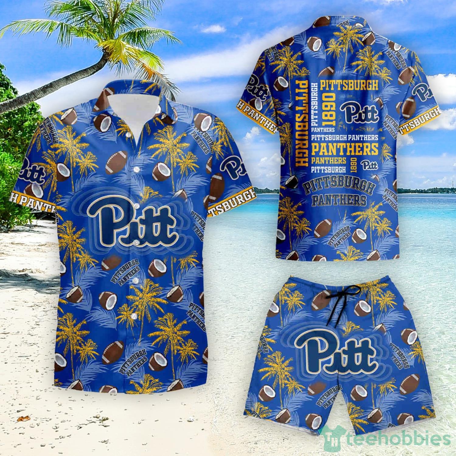 Pittsburgh Panthers Ncaa Hawaii Summer Hawaiian Shirt And Short image Pittsburgh Panthers Ncaa Hawaii Summer Hawaiian Shirt And Short Product Photo 2