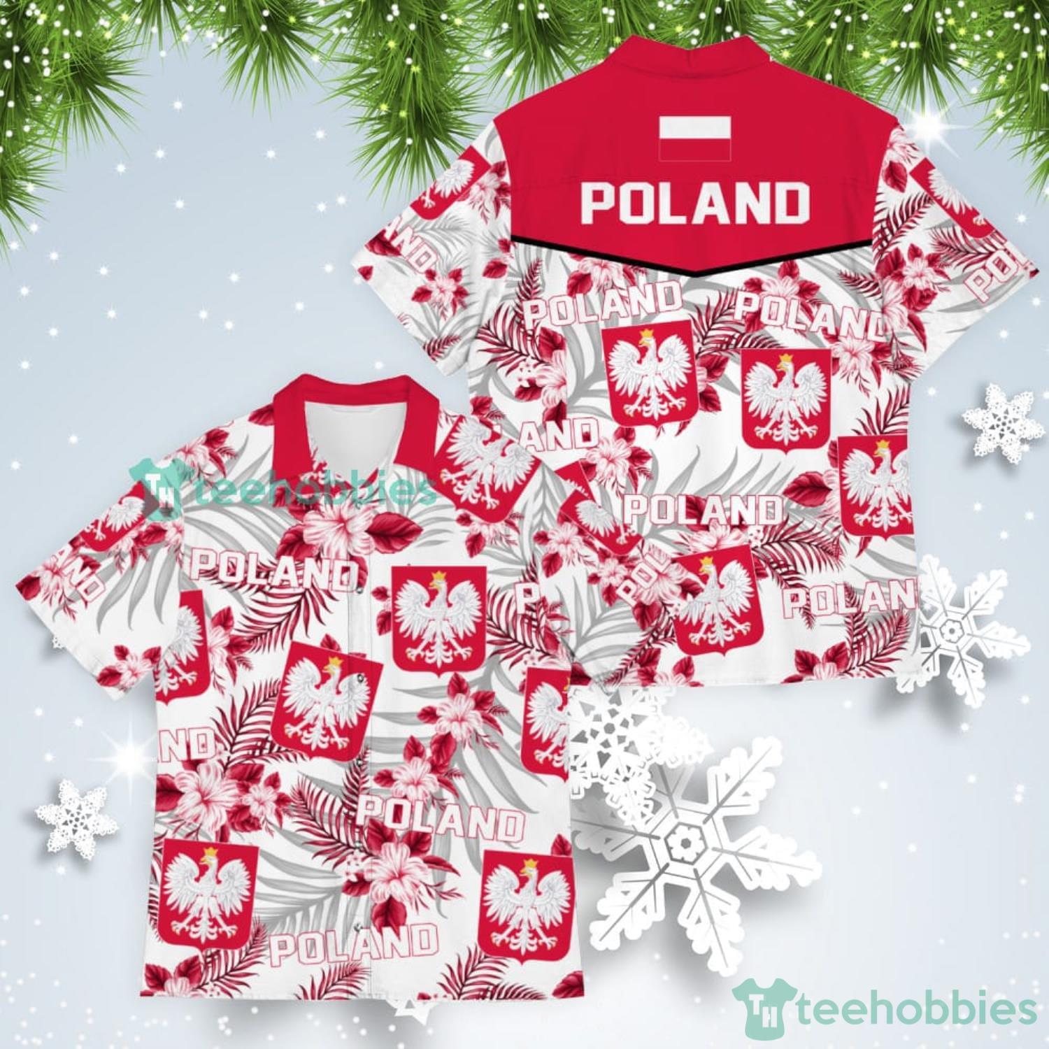Poland Champions World Cup Football Fans Tropical Hawaiian Shirt Product Photo 1