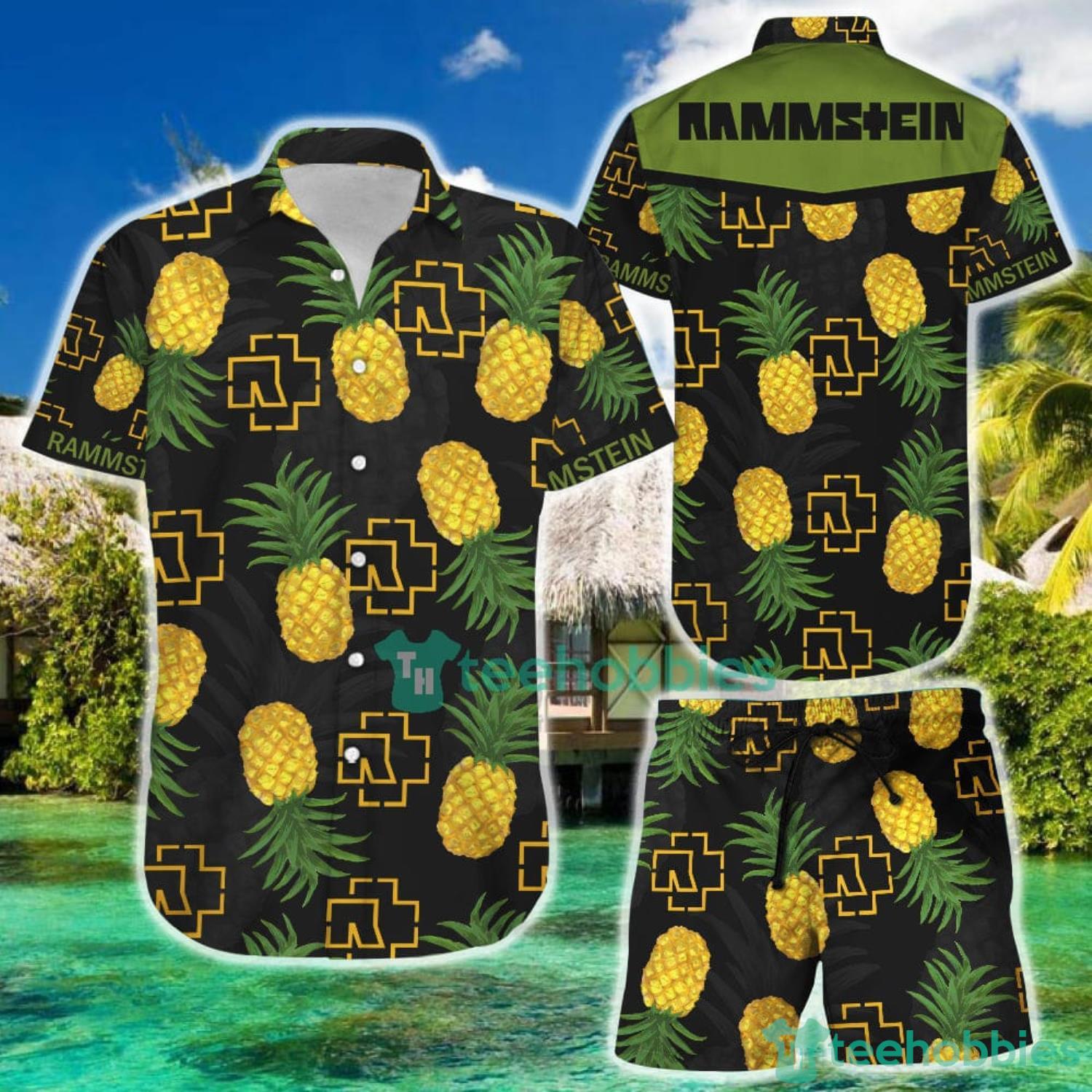 Rammstein Pineapple Hawaiian Shirt And Short Product Photo 2 Rammstein Pineapple Hawaiian Shirt And Short Product Photo 2