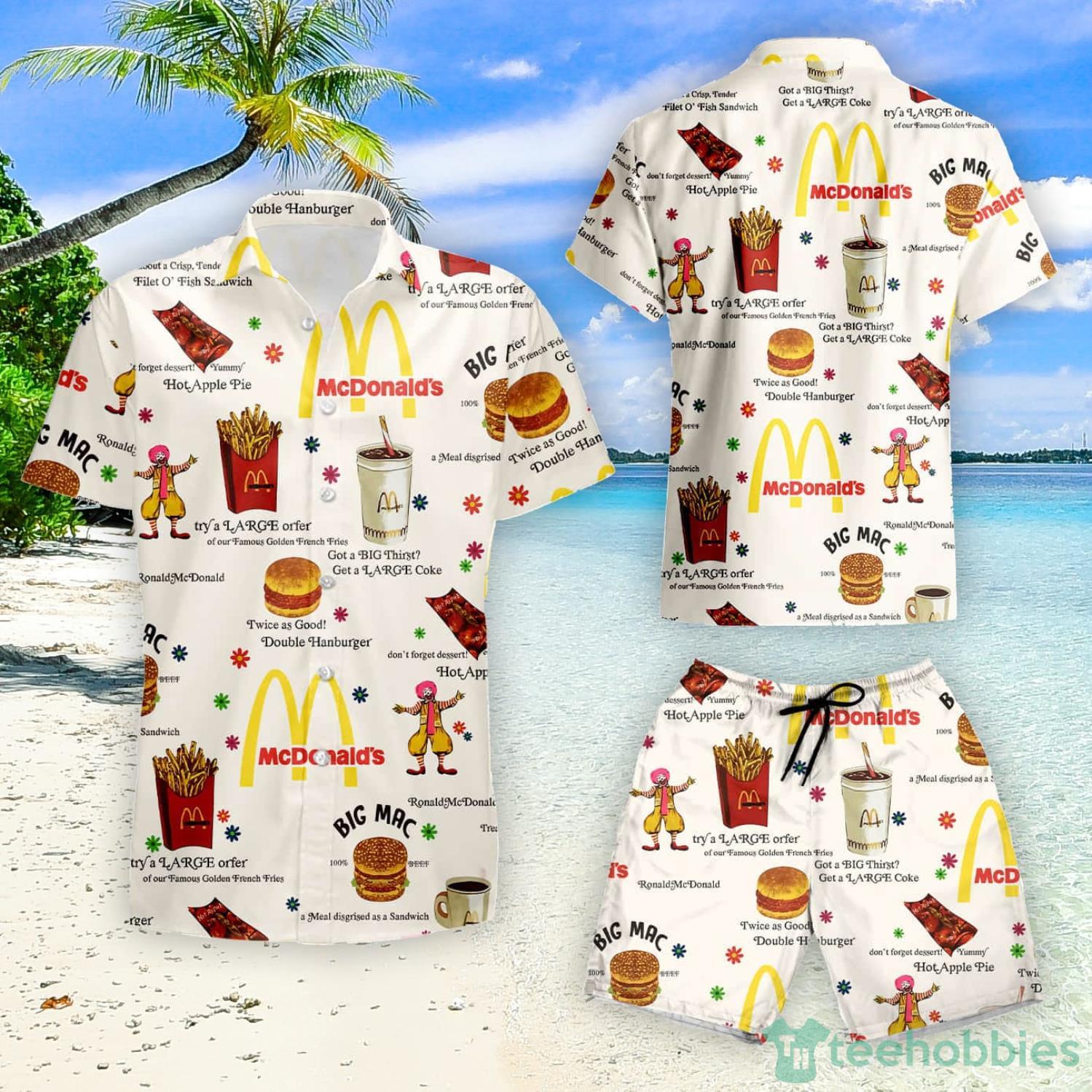 Ronald Mcdonalds Hawaii Summer Hawaiian Shirt And Short