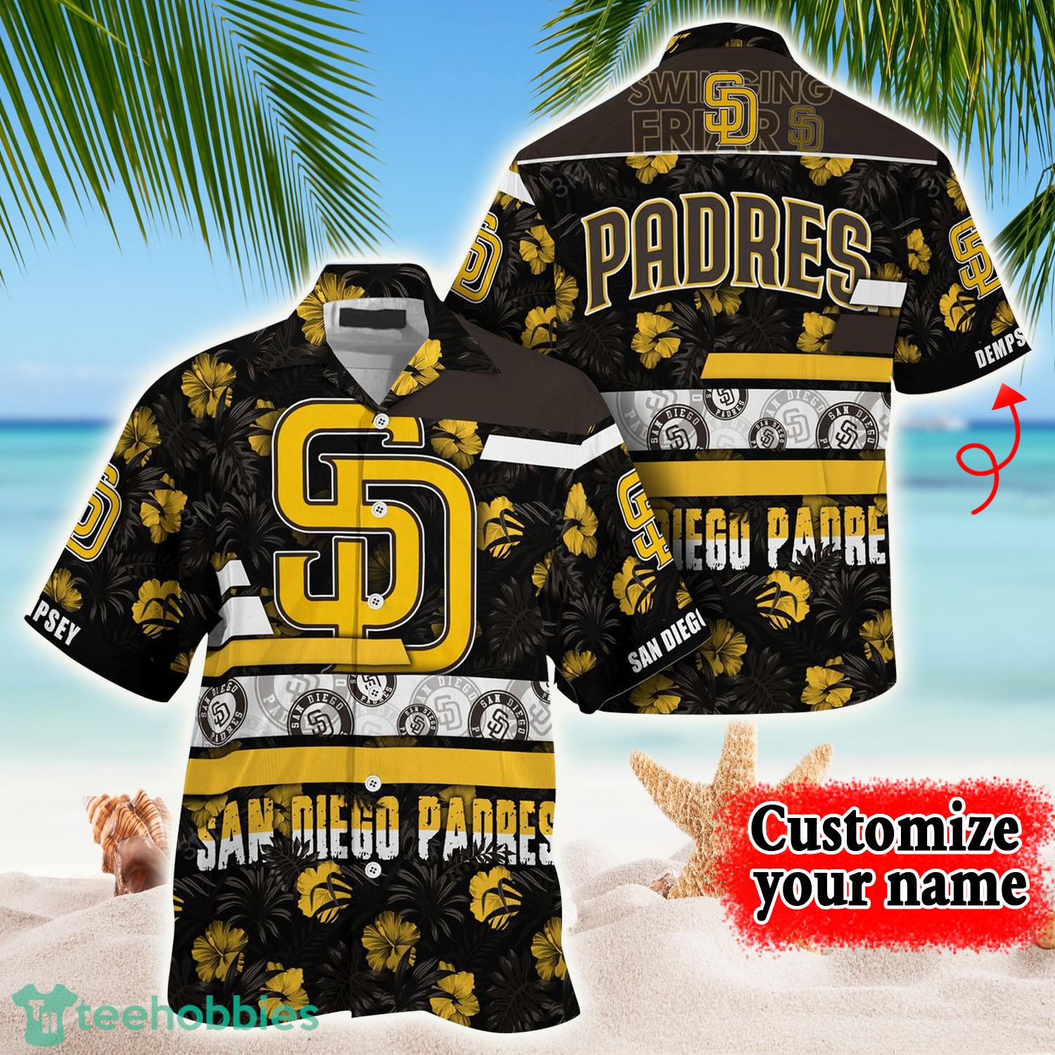 San Diego Padres Palm Tree And Symbol Hawaiian Shirt