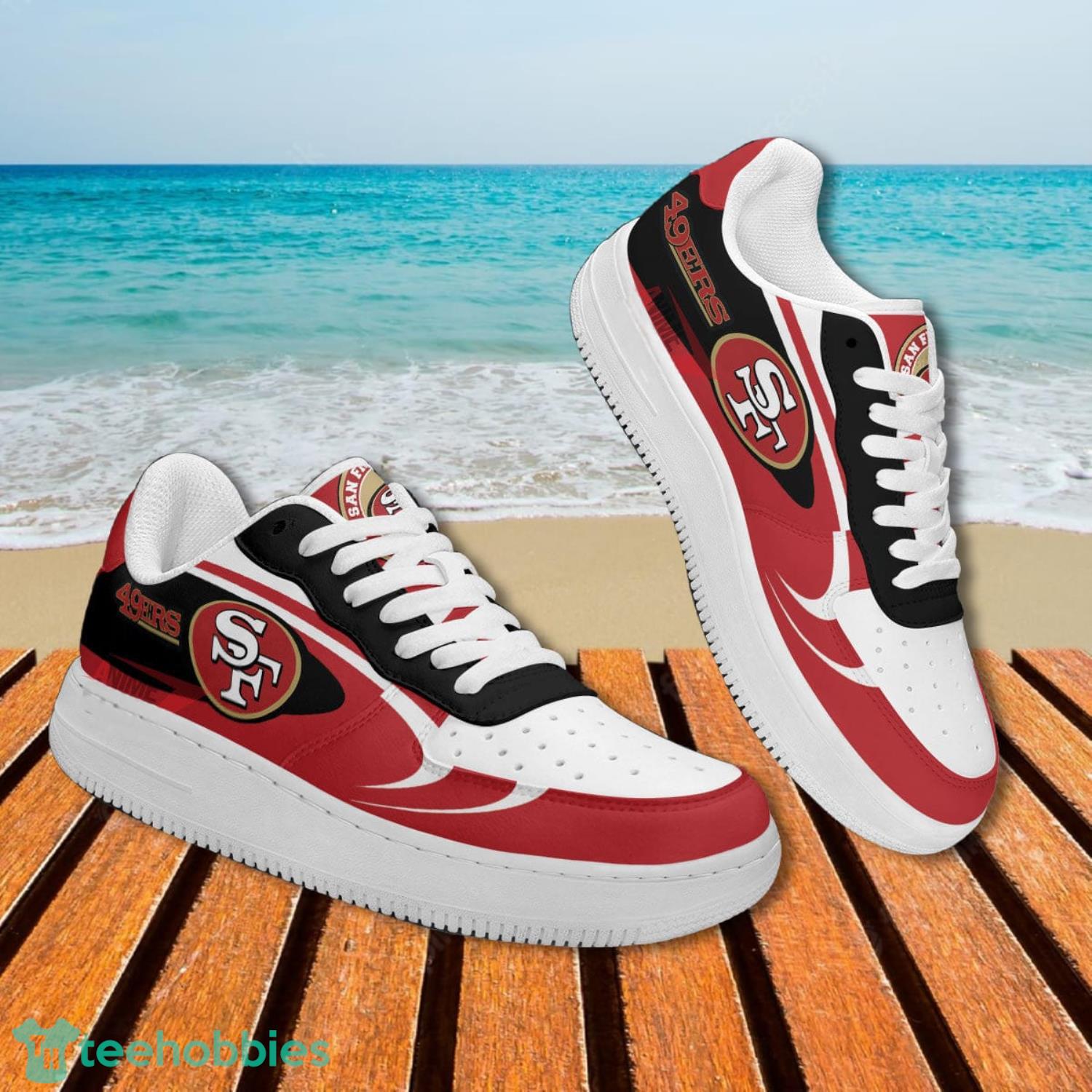 San Francisco 49ers NFL Red And Black Air Force Shoes Gift For Fans