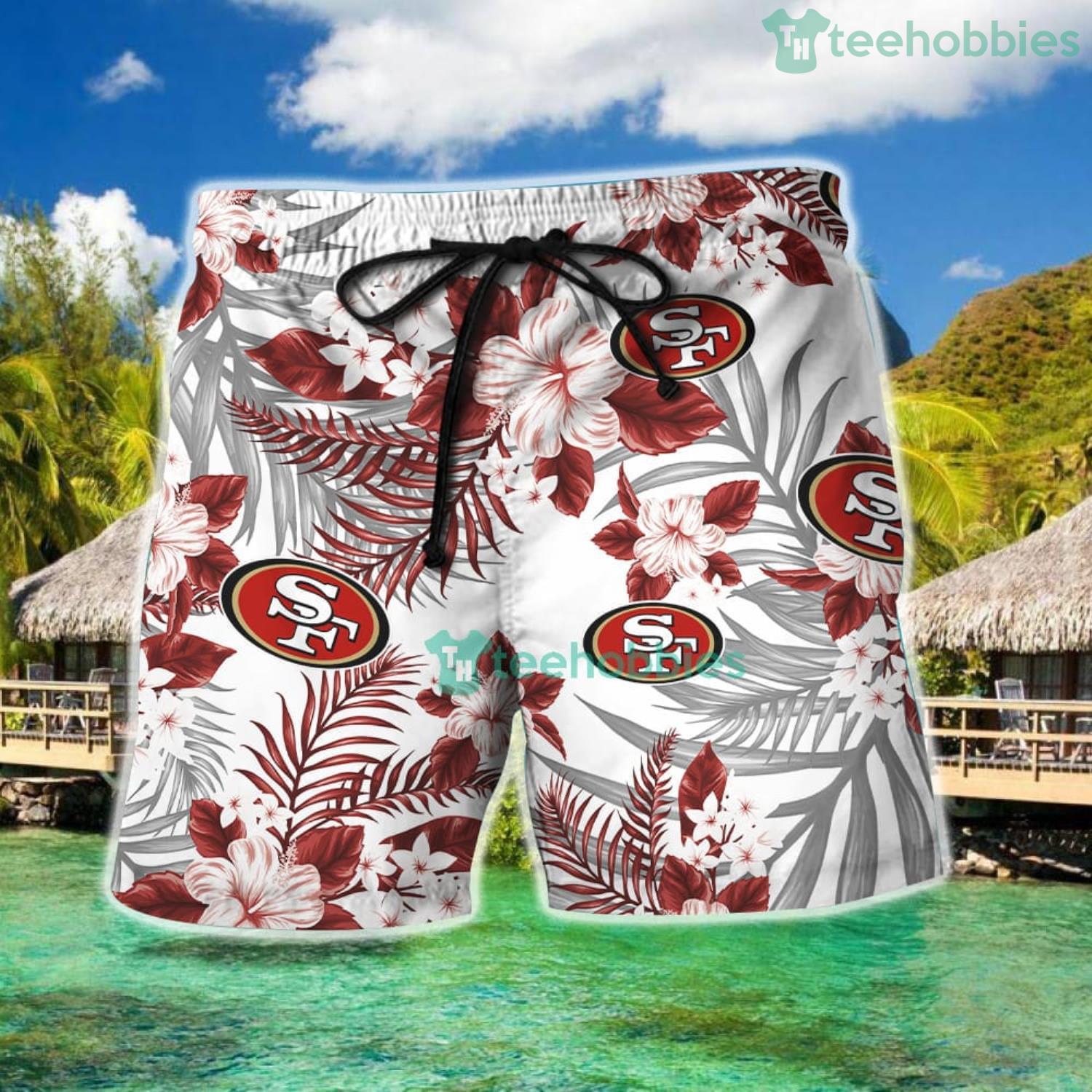 San Francisco 49ers NFL And Tropical Pattern Combo Hawaiian Shirt And Short  Pants