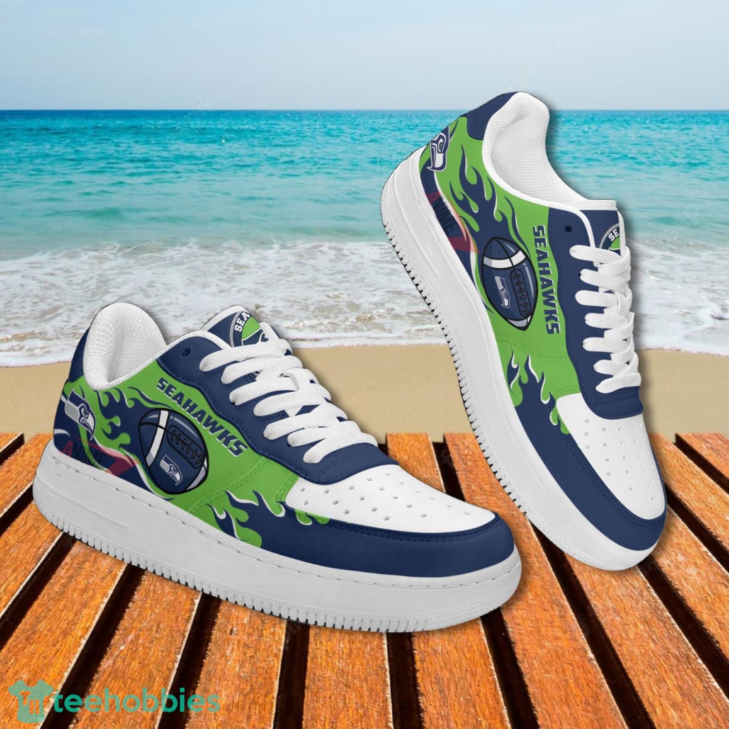 Seattle Seahawks Logo NFL Air Force Shoes Gift For Fans image Seattle Seahawks Logo NFL Air Force Shoes Gift For Fans Product Photo 3