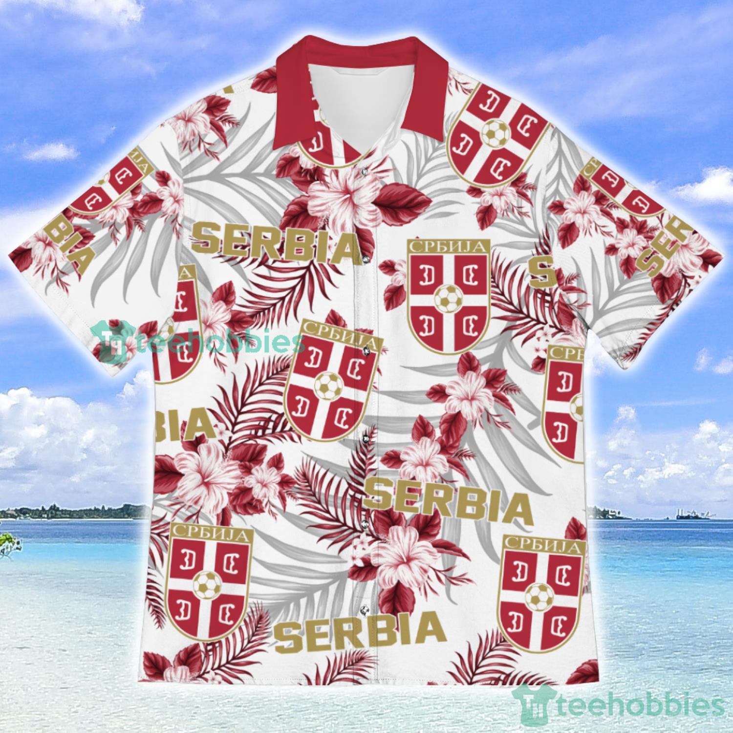Serbia Champions World Cup Football Fans Tropical Hawaiian Shirt Product Photo 1