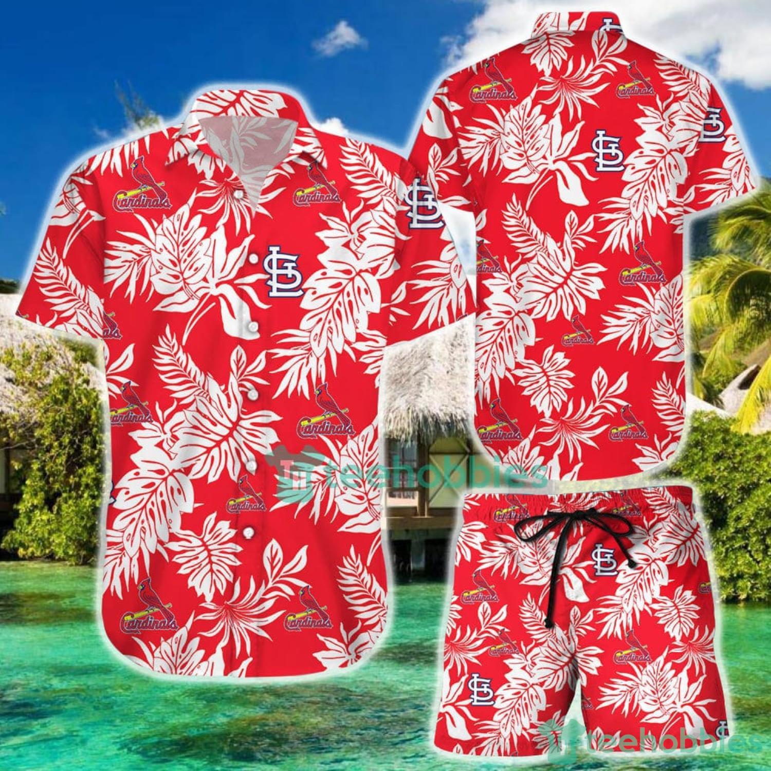 Personalized St. Louis Cardinals Blue Hawaiian Shirt And Short