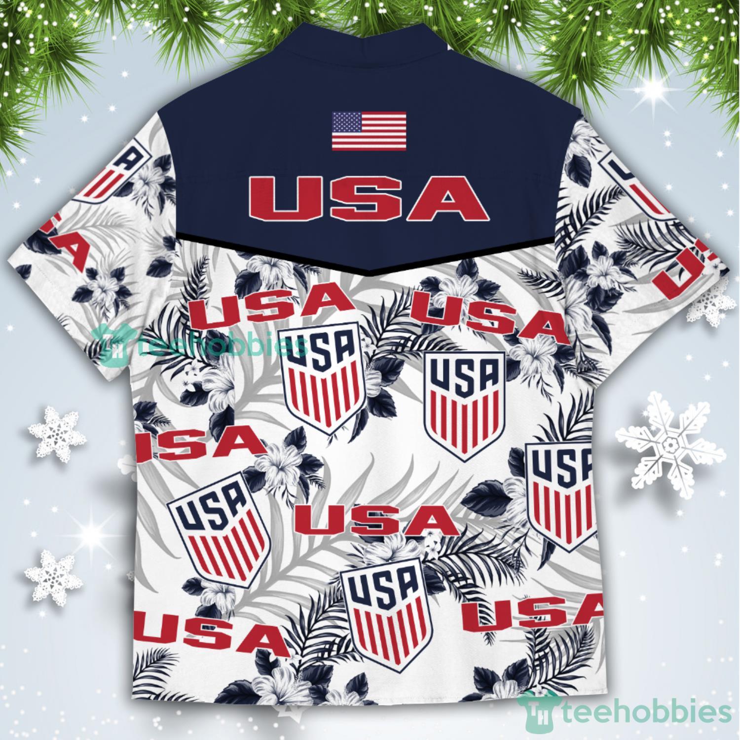 USA Champions World Cup Football Fans Tropical Hawaiian Shirt Product Photo 1