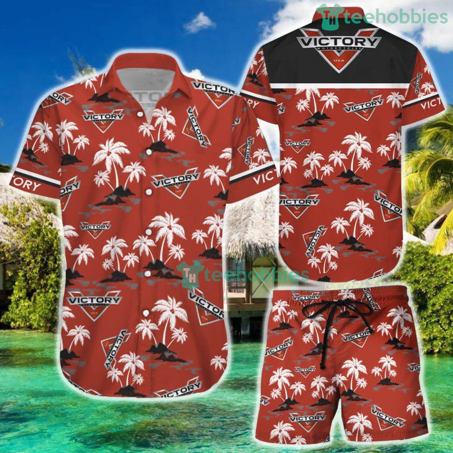 Victory Motorcycles Hawaiian Shirt And Short For Fans Product Photo 1 Victory Motorcycles Hawaiian Shirt And Short For Fans Product Photo 1