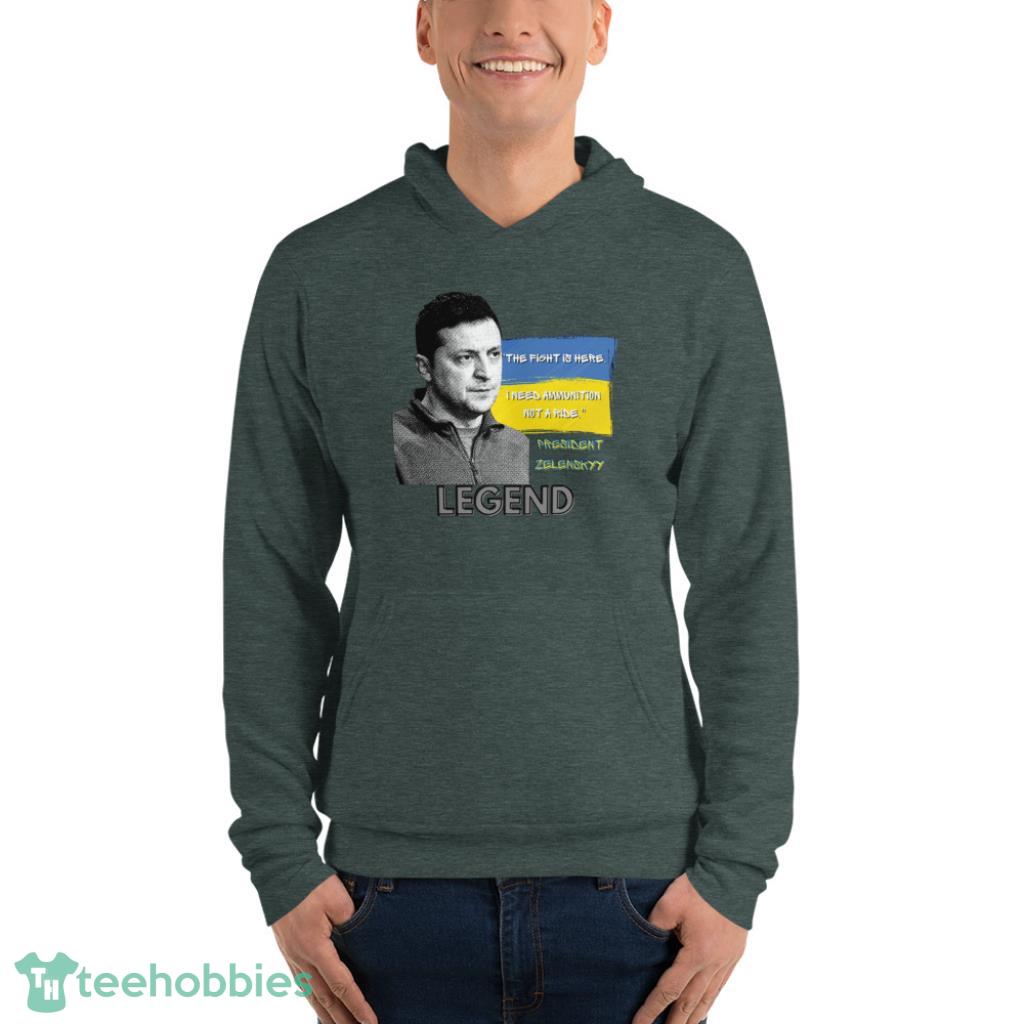 Zelensky-The Fight Is Here T-Shirt - Unisex Fleece Pullover Hoodie-1 Zelensky-The Fight Is Here T-Shirt - Unisex Fleece Pullover Hoodie-1