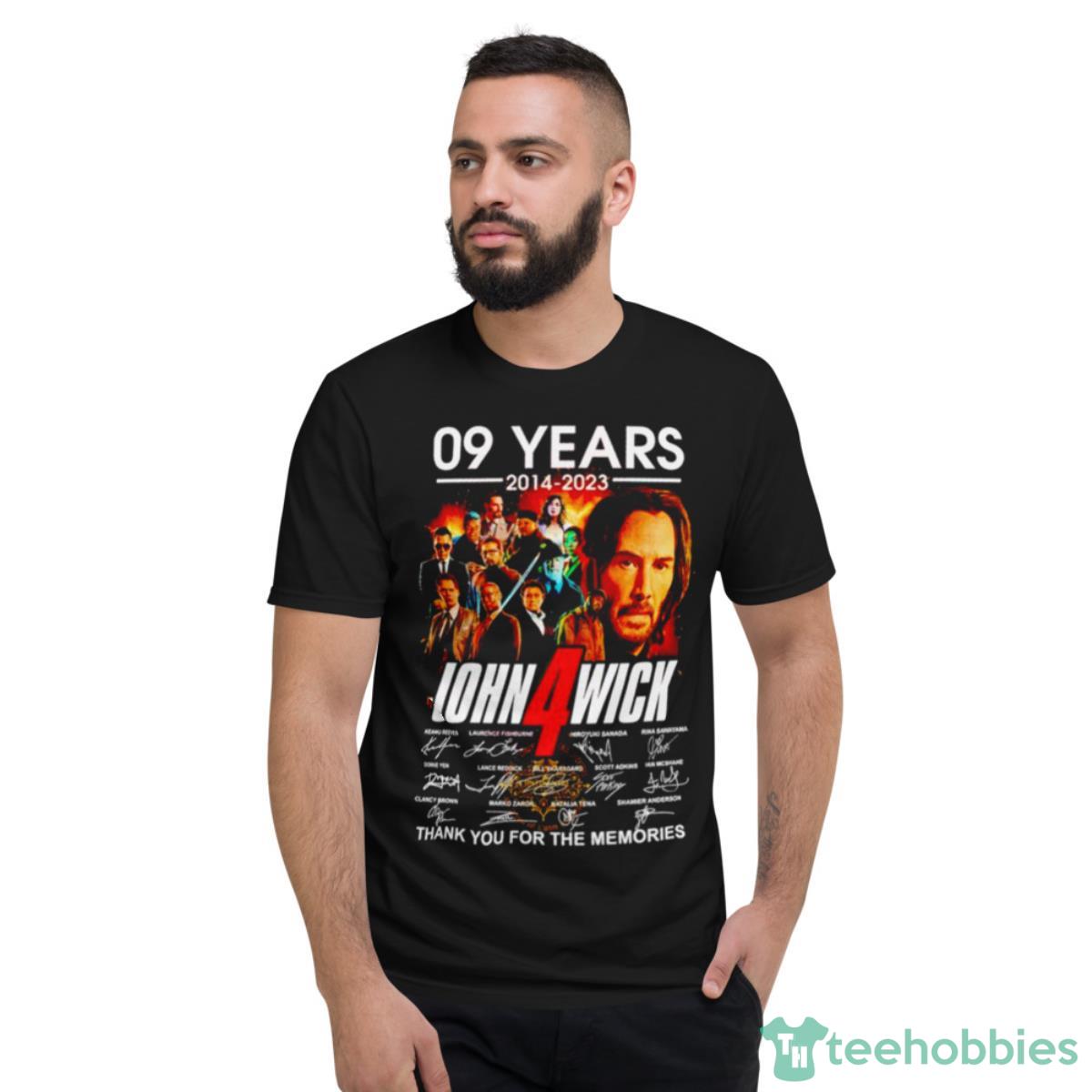 09 Years Of John Wick 2014 2023 Thank You For The Memories Signatures Shirt Product Photo 2