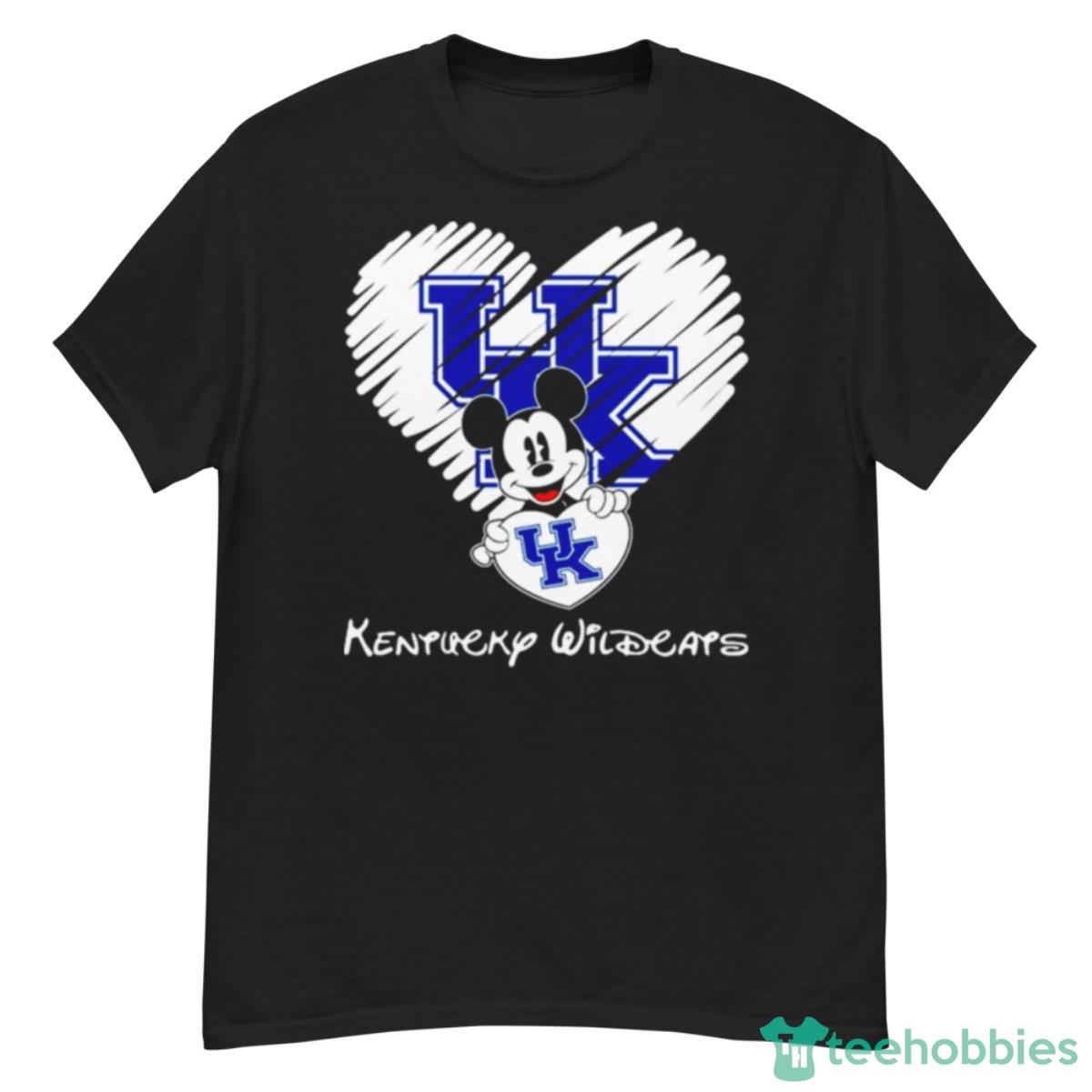 2023 Mickey Mouse Heart Love Kentucky Wildcats Shirt Product Photo 1