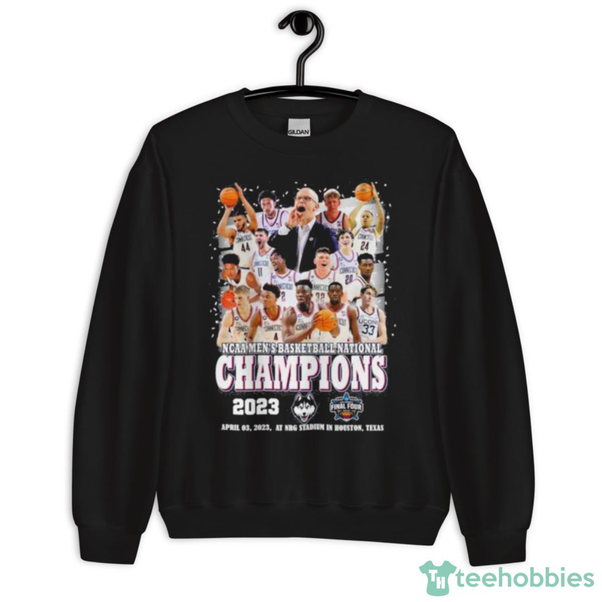 2023 Ncaa Men’s Basketball National Champions Uconn Huskies Teams Shirt - Unisex Crewneck Sweatshirt