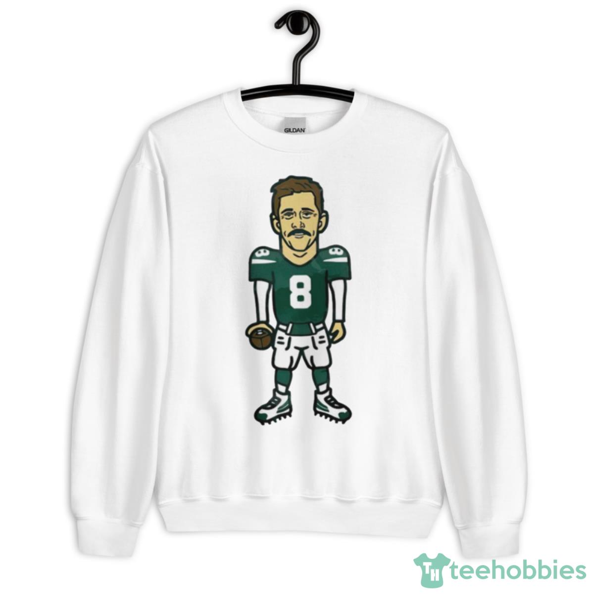 Aaron Rodgers 8 Cartoon New York Jets Shirt - Unisex Heavy Blend Crewneck Sweatshirt