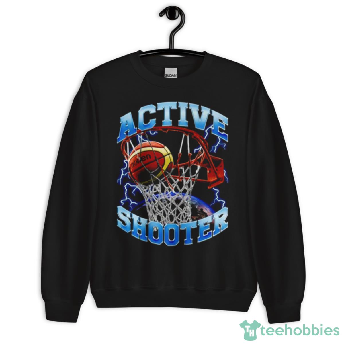 Active Shooter Basketball T Shirt - Unisex Crewneck Sweatshirt