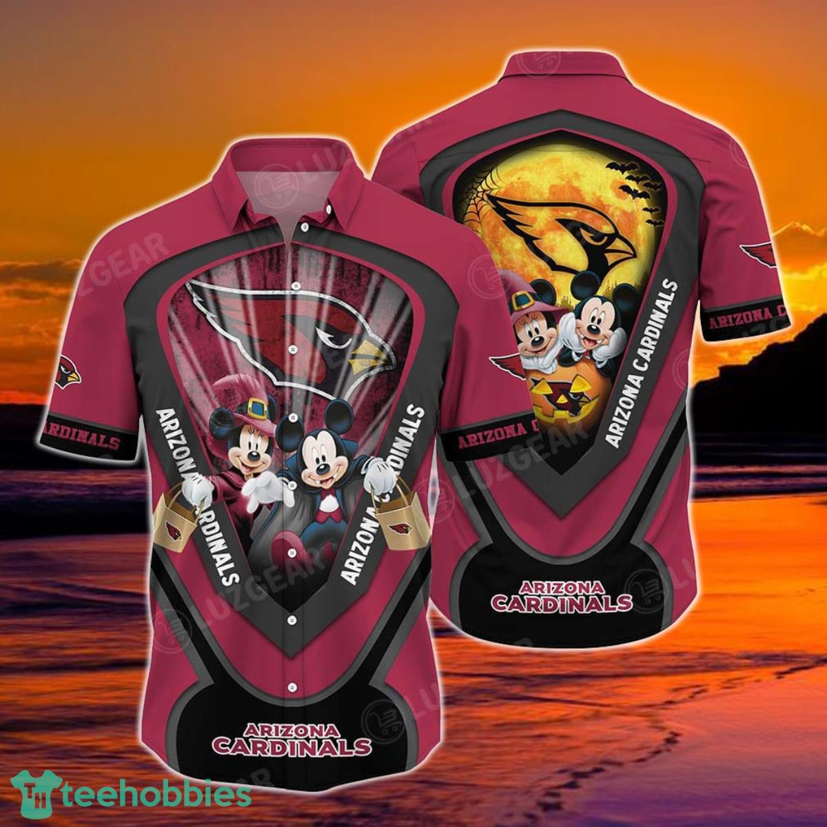 Arizona Cardinals NFL Hawaiian Shirt Graphic Mickey Halloween Night Style Hot Trending For Fans Product Photo 1