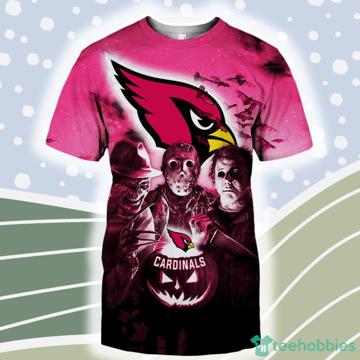 Arizona Cardinals T shirt 3D Halloween Horror For Men And Women Product Photo 1