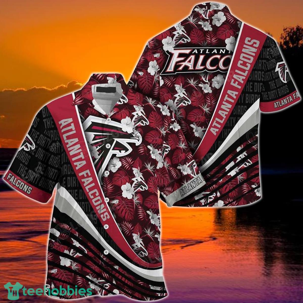 Atlanta Falcons NFL Football With Tropical Flower Pattern Hawaiian Shirt For Fans Product Photo 1