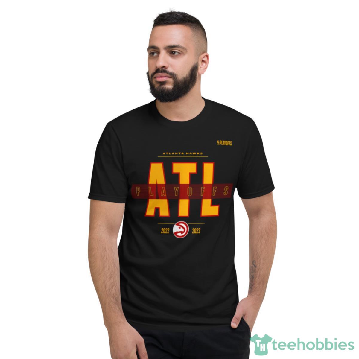 Atlanta Hawks Brand 2023 NBA Playoffs Jump Ball Shirt - Short Sleeve T-Shirt
