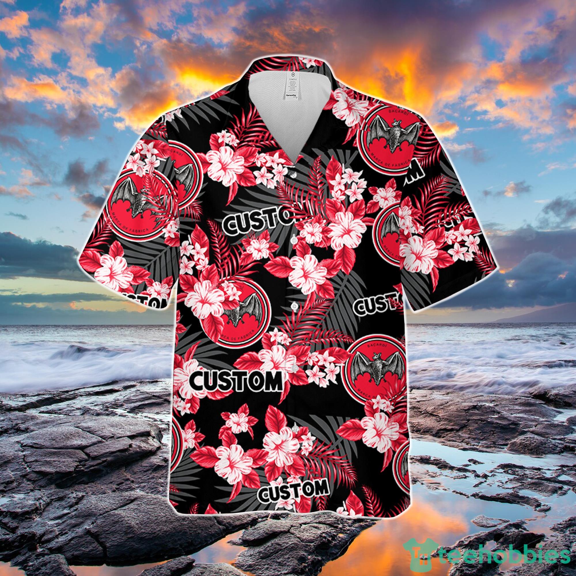 Bacardi Hawaiian Shirt Flowers Pattern Personalized Gift Men And Women Product Photo 2