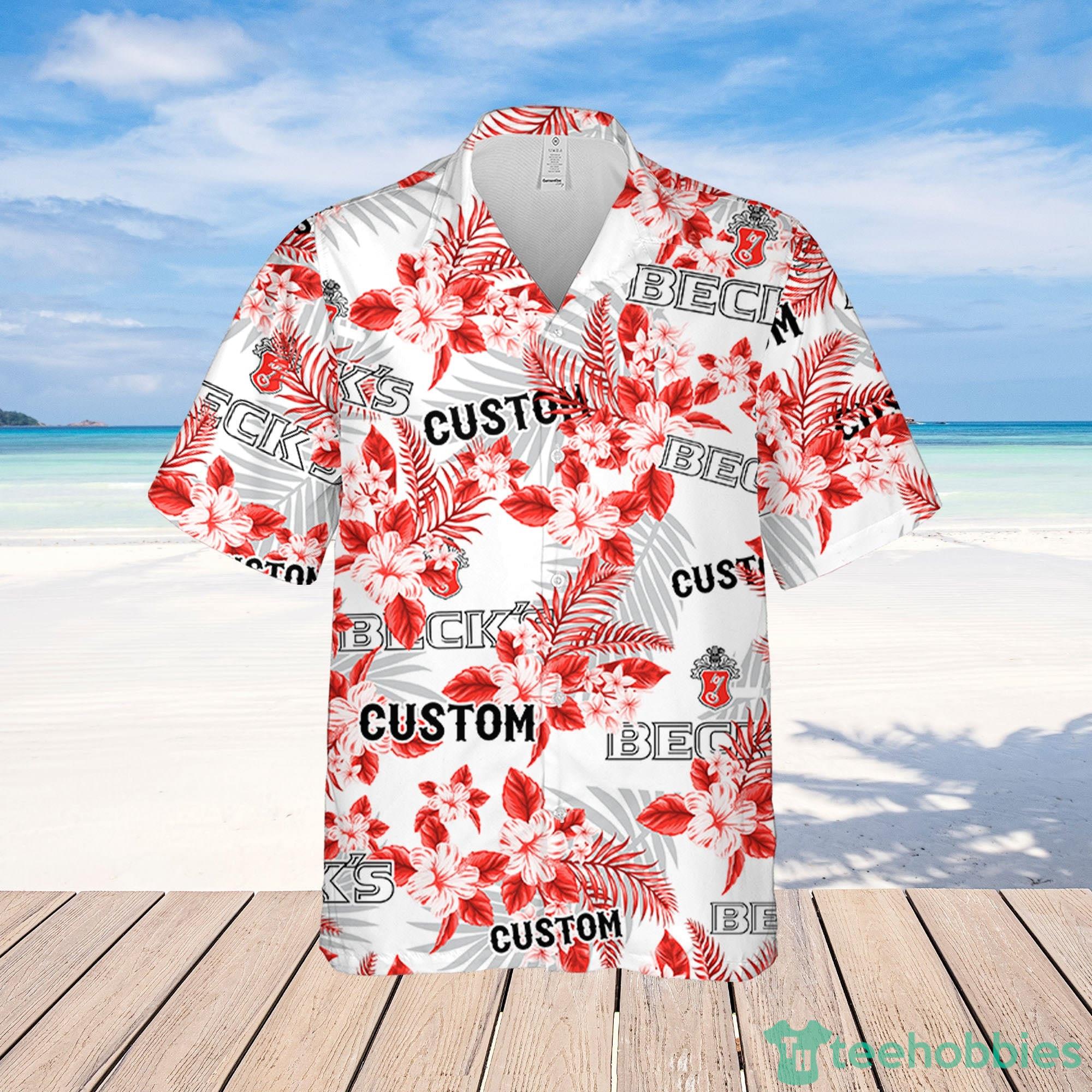 Becks Beer Hawaiian Shirt Flowers Pattern Personalized Gift Men And Women Product Photo 2