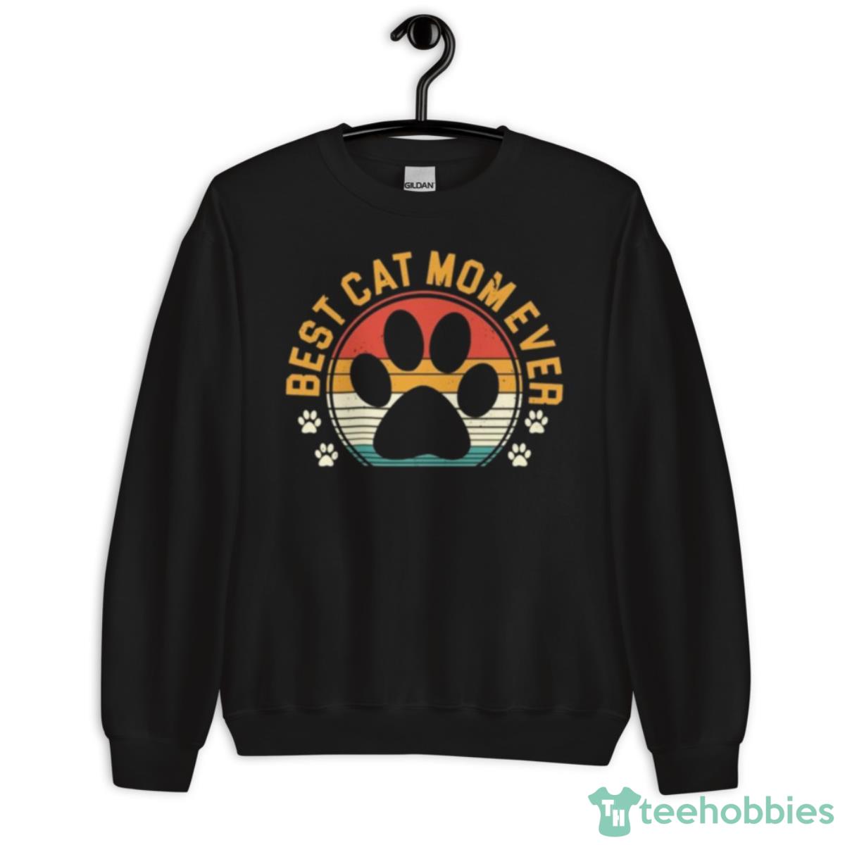 Best Cat Mom Ever Sunset Shirt - Unisex Crewneck Sweatshirt