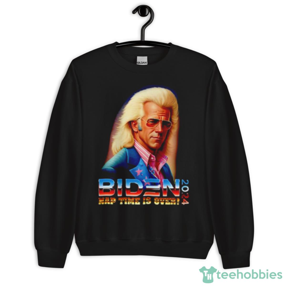 Biden 2024 Nap Time Is Over Shirt - Unisex Crewneck Sweatshirt