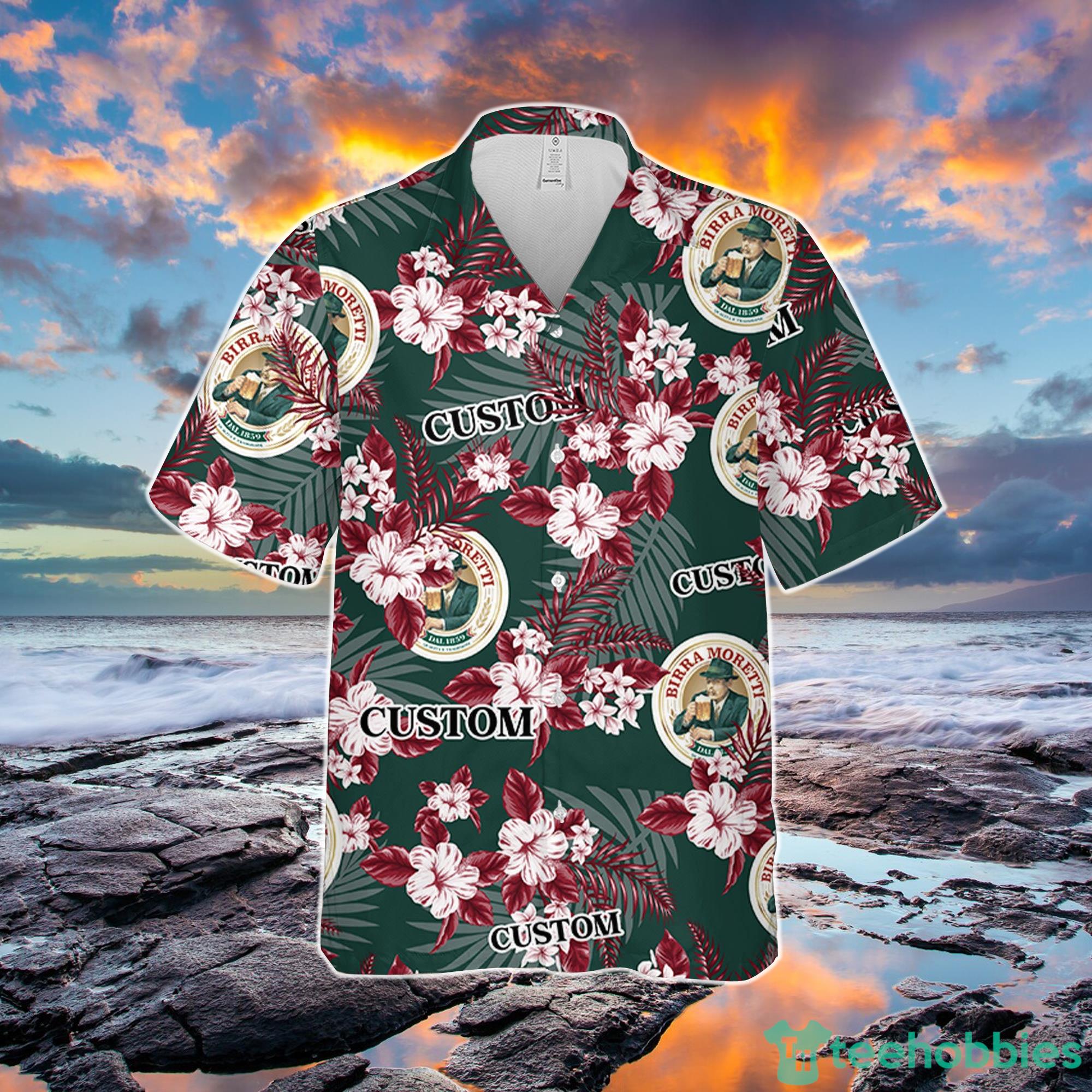 Birra Moretti Hawaiian Shirt Flowers Pattern Personalized Gift Men And Women Product Photo 2