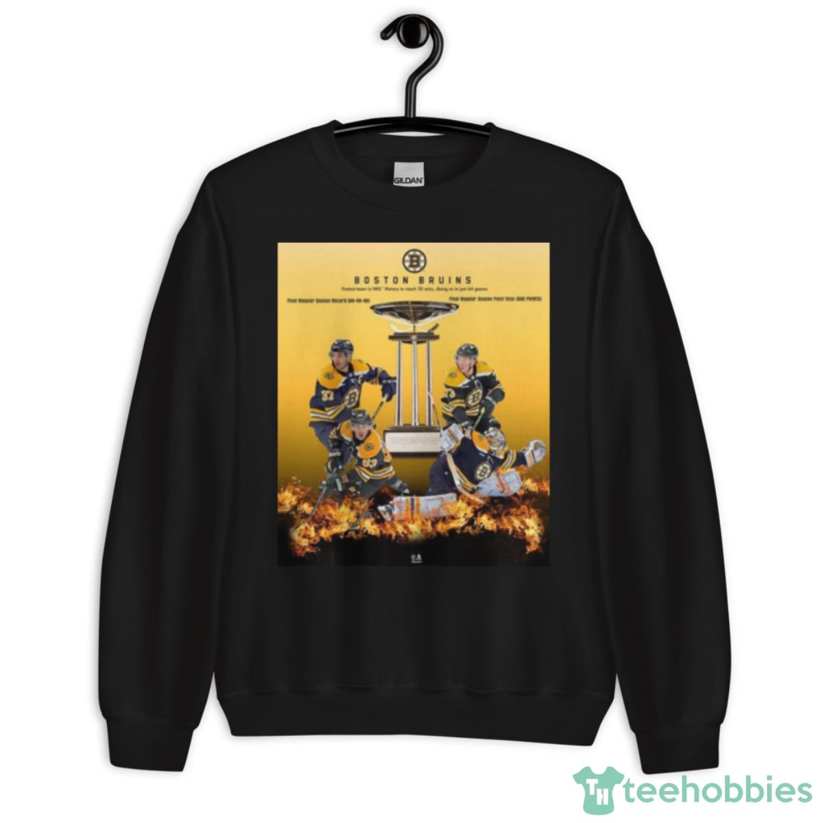 Boston Bruins Unsigned 2023 Presidents’ Trophy Winners Shirt - Unisex Crewneck Sweatshirt