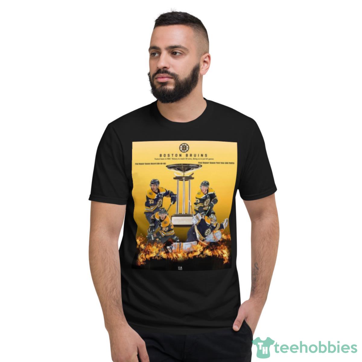 Boston Bruins Unsigned 2023 Presidents’ Trophy Winners Shirt - Short Sleeve T-Shirt