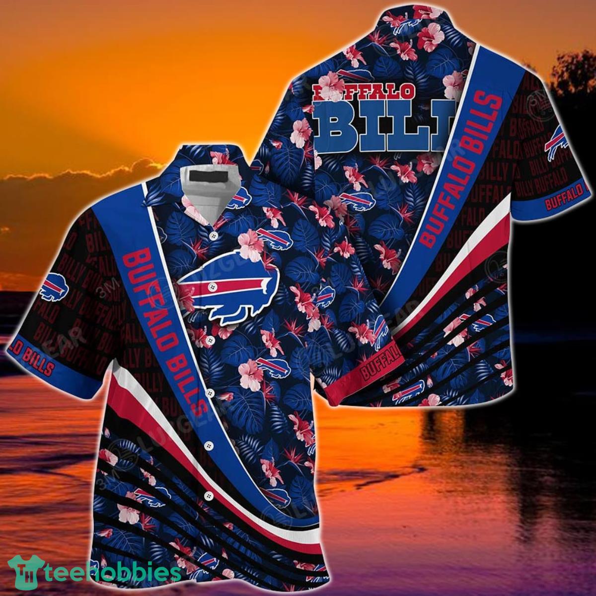 Buffalo Bills NFL Football With Tropical Flower Pattern Hawaiian Shirt For Fans Product Photo 1