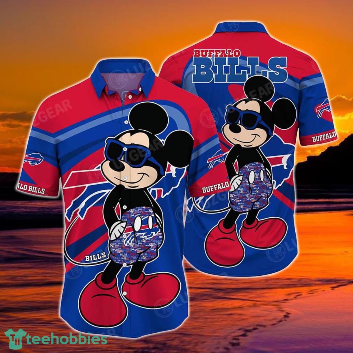 Buffalo Bills NFL Hawaiian Shirt, Mickey 3D All Over Printed For Best Fans Ever Product Photo 1
