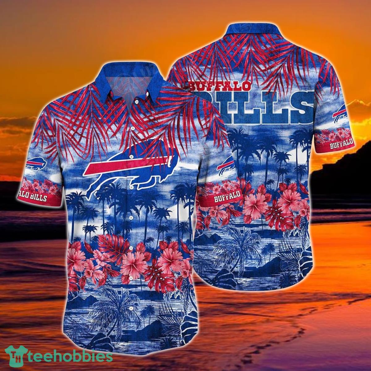 Buffalo Bills NFL Hawaiian Shirt Short Style Tropical Patterns Graphic Hot Trending Summer For Awesome Fans Product Photo 1