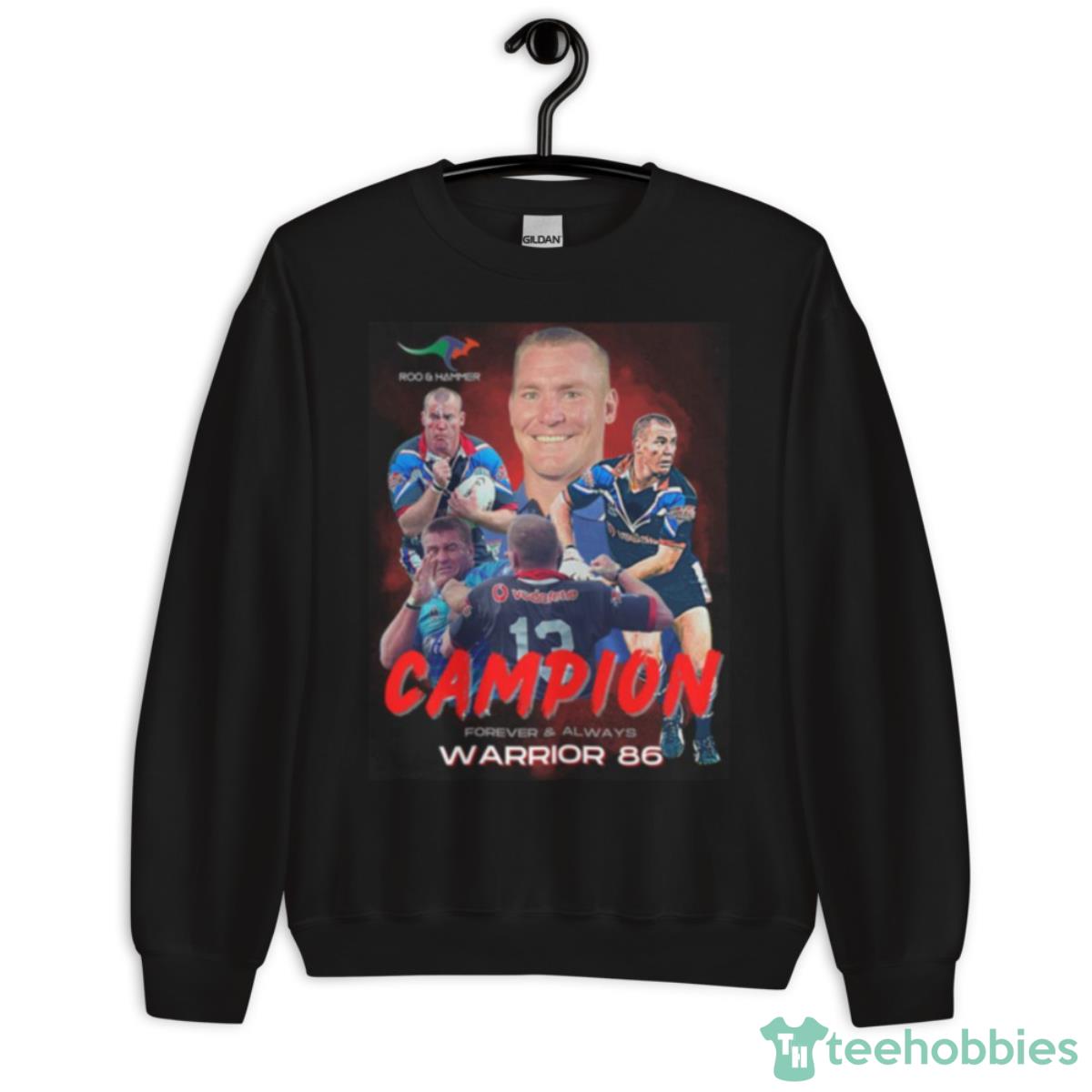 Campion Warrior 86 Design Rugby Player Shirt - Unisex Crewneck Sweatshirt