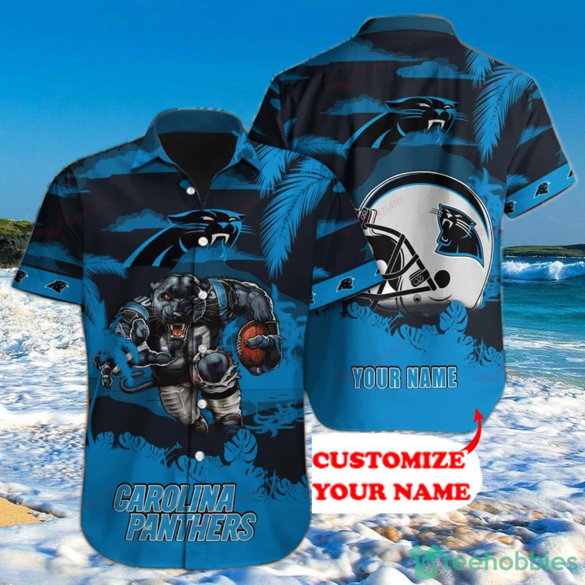 Carolina Panthers NFL Hawaiian Shirt Mascot Custom Name Product Photo 1