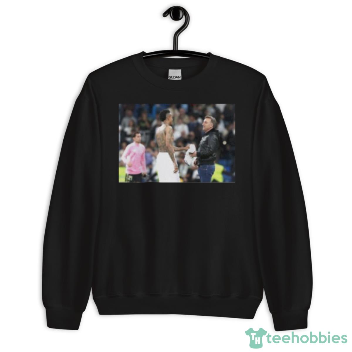 Celta Manager Carlos Carvalhal Asking Eder Militao For His Shirt - Unisex Crewneck Sweatshirt